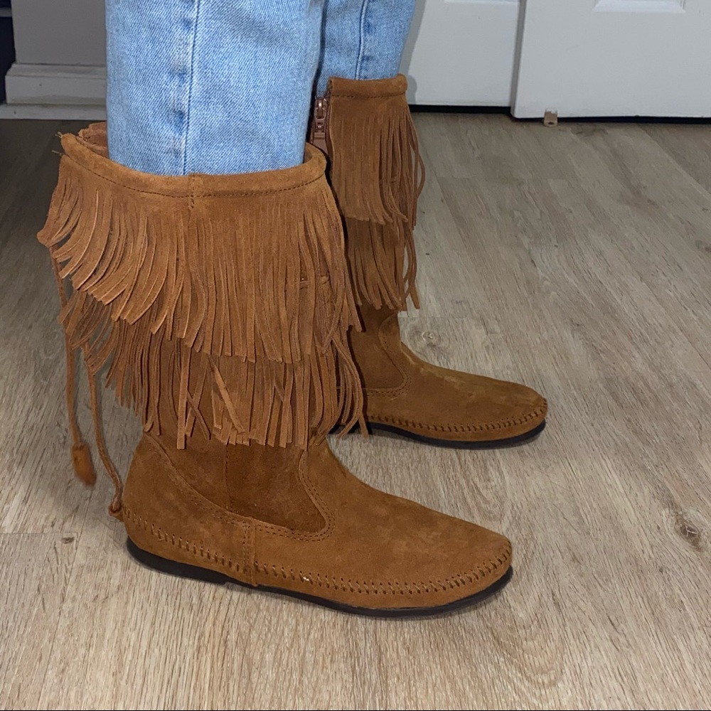 Minnetonka Fringe Boots